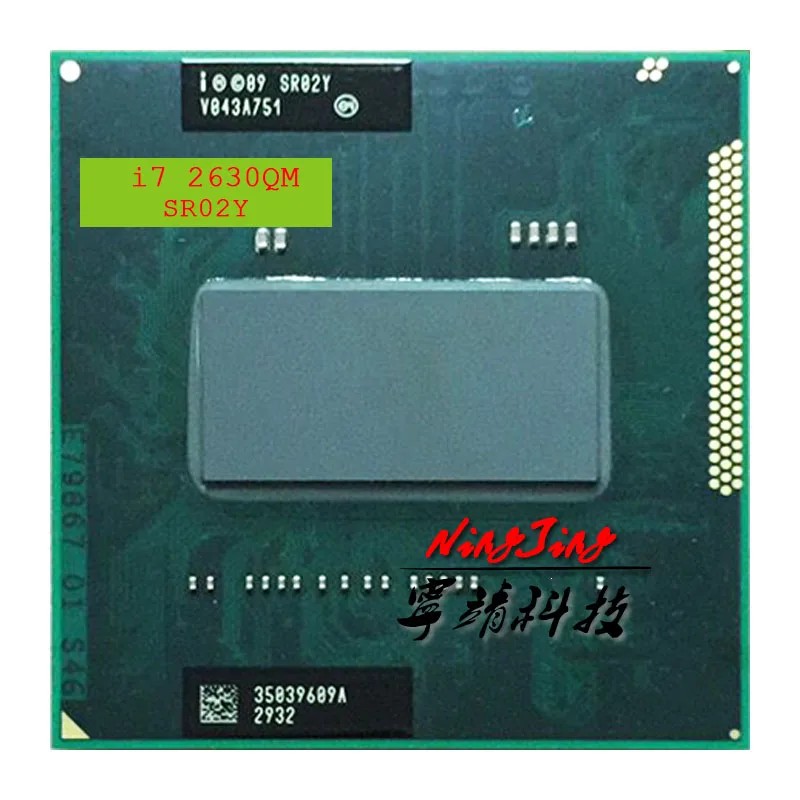 Intel Core i7-2630QM i7 2630QM SR02Y 2.0 GHz Used Quad-Core Eight-Thread CPU 6M 45W Socket G2 /