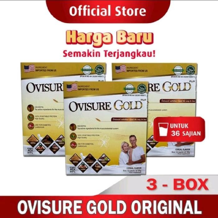 PAKET HEMAT 3 BOX Ovisure Gold Milk Official Store Asli - Susu Bubuk Murni Tinggi Kalsium Mengobati