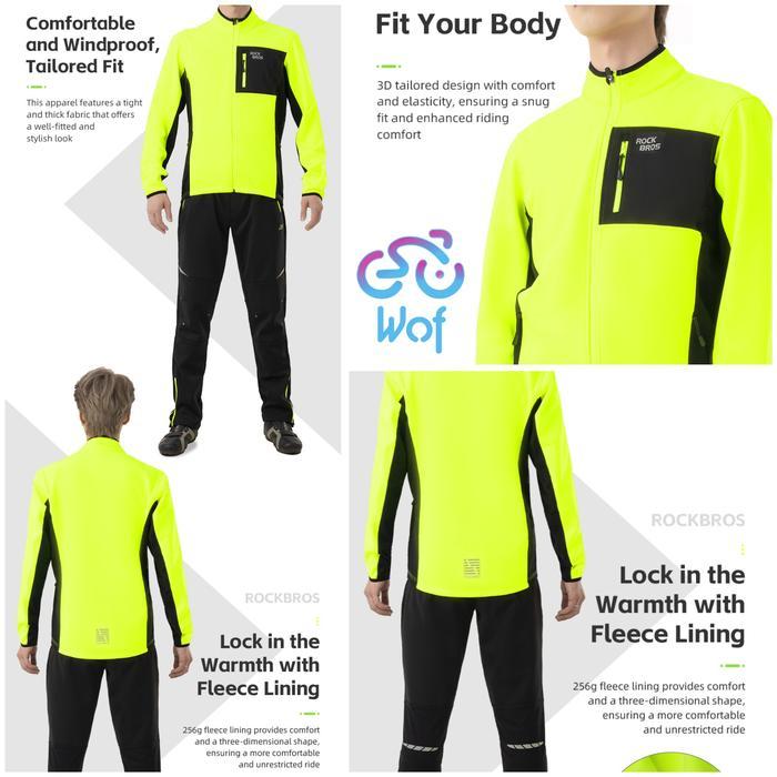 ROCKBROS YPW056 Jaket Jersey Sepeda Motor Long Sleeves Winter Jacket