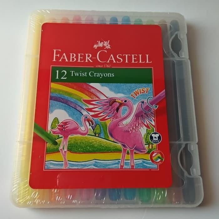 Twist Crayon Faber Castell 12 Warna / Crayon Putar Faber Castell