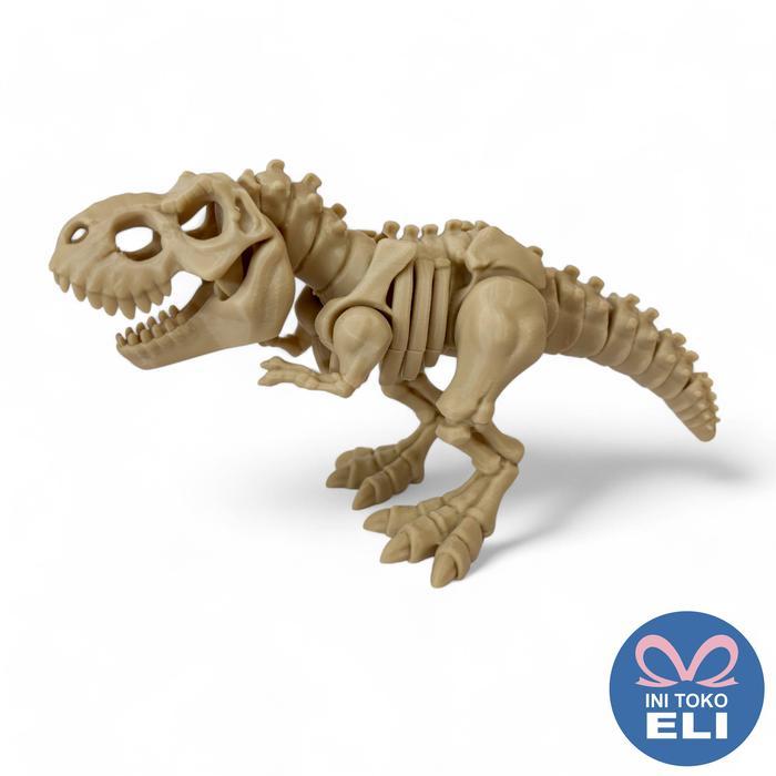 Mainan Anak Dino Dinosaurus T-Rex Triceratops Spinosaurus Fosil Reptil Artikulasi Realistis Terlaris