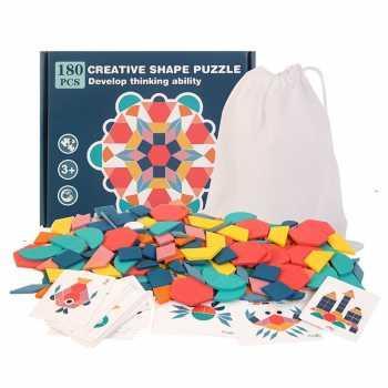 Mainan Anak Jigsaw Puzzle 3D Children Toy 180PCS Bahan Kayu