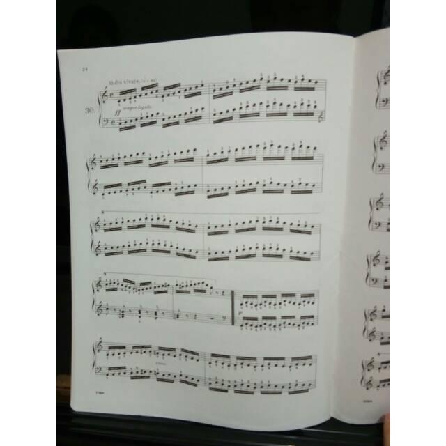 Buku piano Czerny op.849 op.740 Thirty new Studies in Technics terbitan Schirmers Library buku