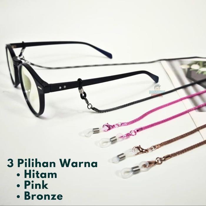 Passion Glasses Tali Rantai Kacamata Masker Strap Kacamata Titanium Anti Jatuh Pria Wanita Premium
