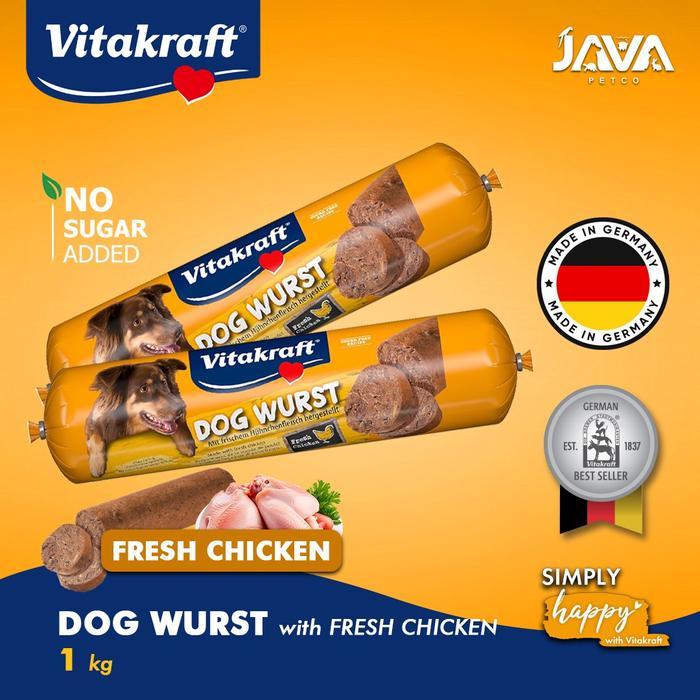 NEW PRODUK VITAKRAFT DOG WURST FRESH CHICKEN 1 KG DOG SAUSAGE PREMIUM - SOSIS MAKANAN ANJING/ SNACK