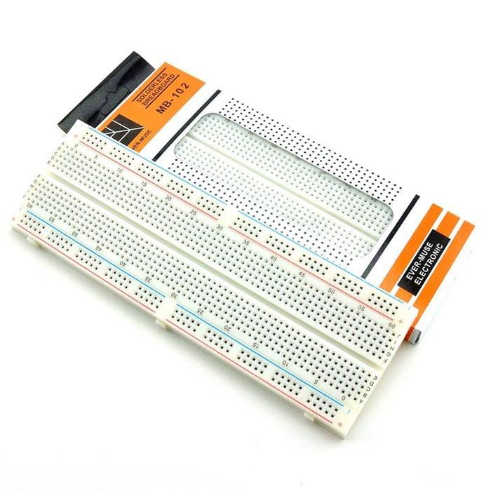 NEW BREADBOARD 830 POINT MB102 PROJECT BOARD PROTO BOARD 830 TITIK LUBANG