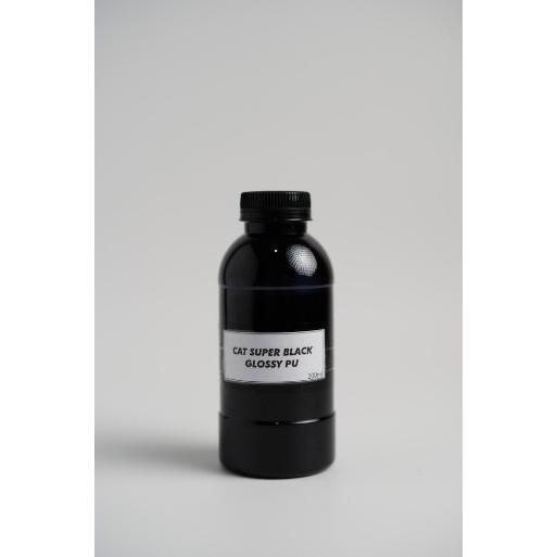 NEW Cat Super Black Glossy PU NC 100ml 200ml/cat hitam pu nc
