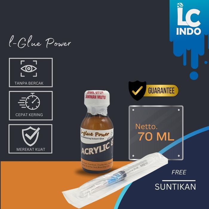 lem acrylic super crystal glue / Lem khusus Bahan acrylic