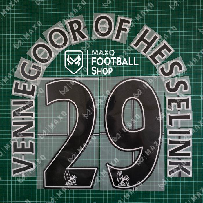 Nameset Jersey Sepak Bola Hull City Home 2009 2010 Vennegoor of Hesselink