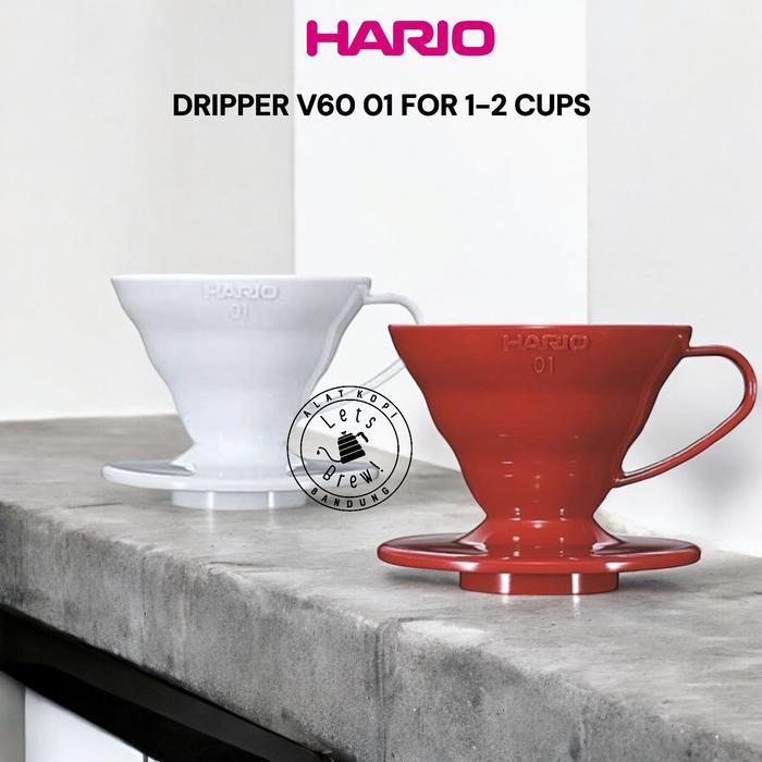 Hario V60 Plastic Coffee Dripper 01 1-2 cups / Dripper hario Plastik / Dripper Hario / Hario Dripper