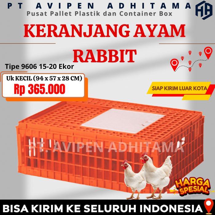 Keranjang Ayam Merek Rabbit Plastik Ukuran Besar Type 9606 Dan Kecil Type 9006 Keranjang Ayam Potong