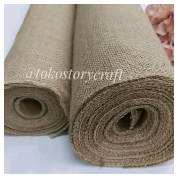 1 Roll : 10 YARD 50cm Kain Goni Coklat / Kain Goni Natural Brown