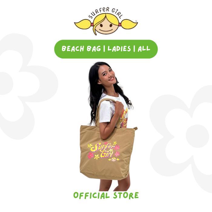 Surfer Girl Boheme Beach Bag Brown 254ABCB001BRN | Tas Pantai Wanita | Tas Pantai Surfer Girl | Beac