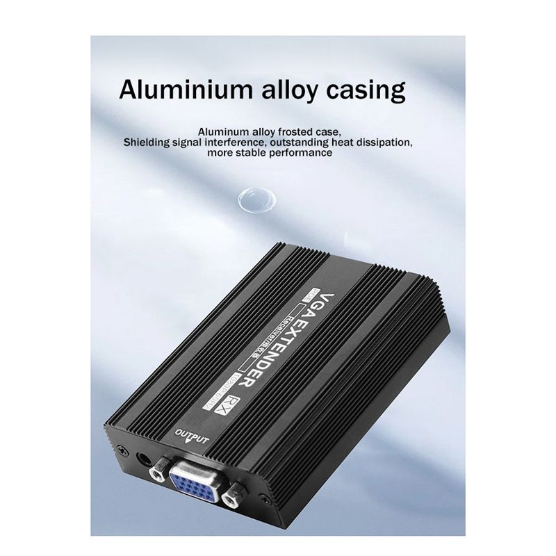 (ABGQ) 200M HD Network Extender 1080P HDMI-Compatible Transmitter Receiver Support POE Power Supply