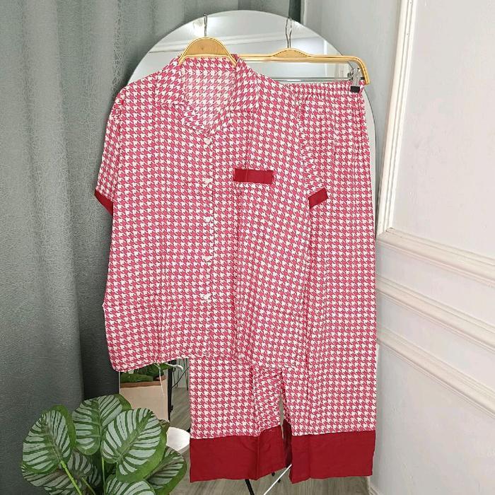 LIMITED EDITION PIYAMA DANIA PDPJ JUMBO/ PIYAMA KOREA KERAH SAKU/ BAJU TIDUR WANITA KEKINIAN/