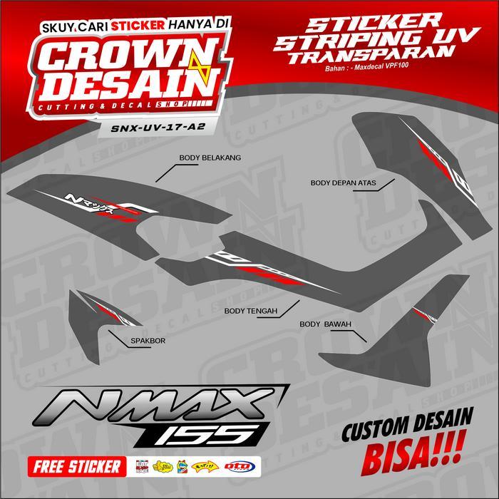 Striping Stiker Transparan Nmax 150 155 Old Variasi Simple - Stiker Striping Yamaha Nmax 155 Old