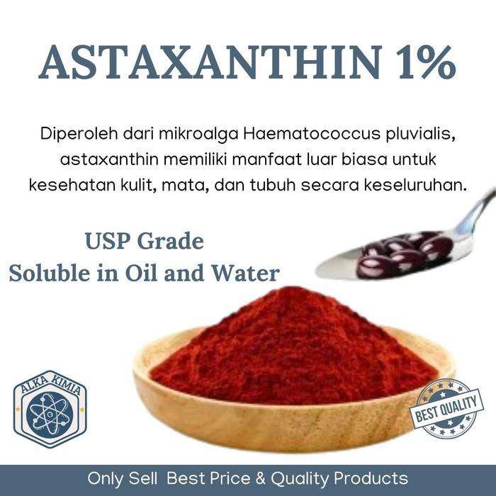 Astaxanthin 1% Powder USP Grade / Bubuk Astaxanthin 1% Raw Skincare Anti-aging