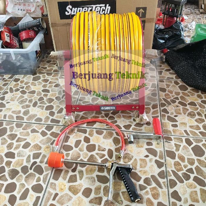Promo Selang Sprayer, Selang Steam, Selang Air 100 Meter Komplit Gulungan Dan Stik Gun Sprayer
