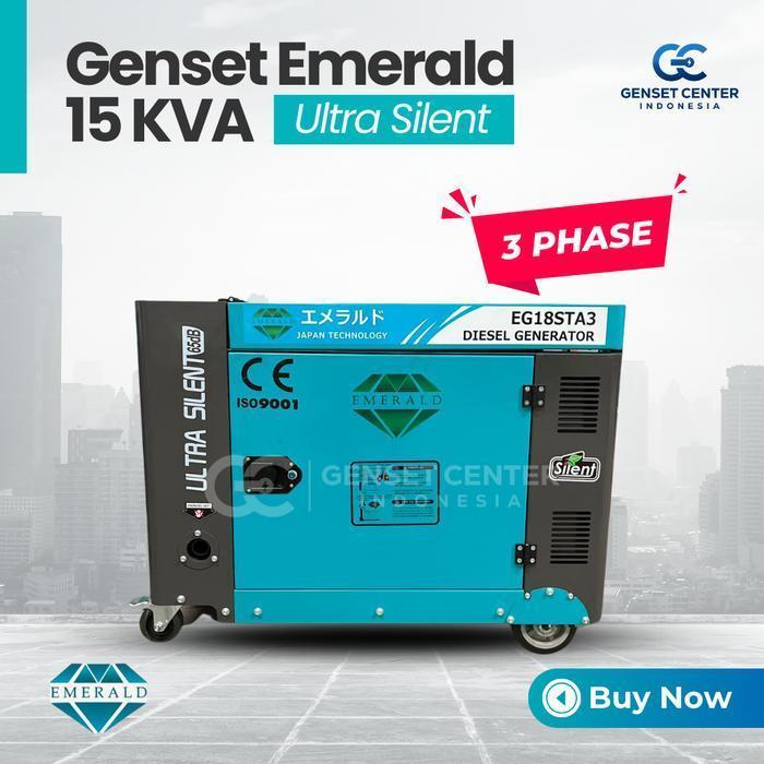 Genset Portable Emerald 15kva – 12000 watt 3 phase – Genset Silent – Solar – Bergaransi