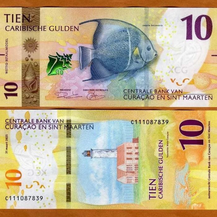 Curacao & St. Maarten 10 Gulden 2025