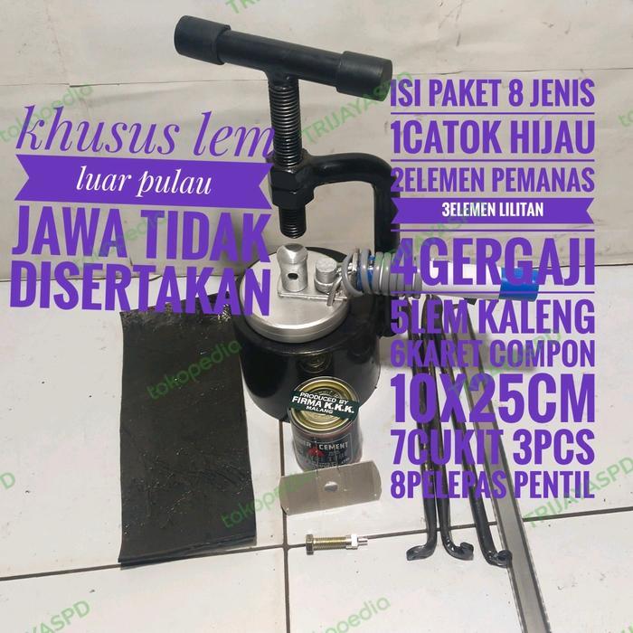Alat Tambal Ban Listrik 1Set Lengkap Warna Hitam