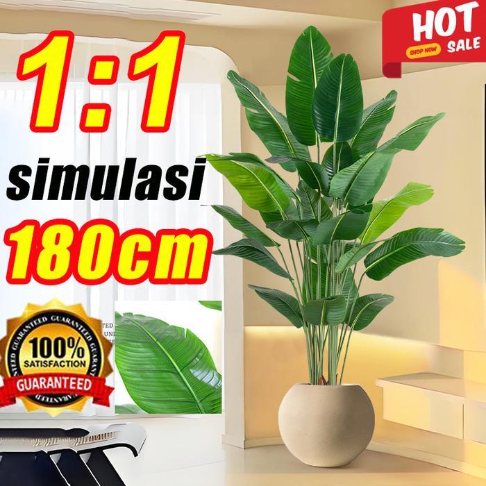 DAUN PALEM PLASTIK POHON 180CM 5AKELAS DEKORASI POHON POHON TANAMAN BESAR PLASTIK DEKORASI MURAH