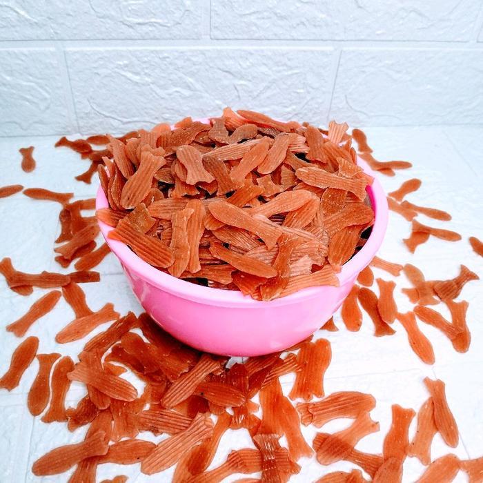 KOMPLIT kerupuk ikan Fuji / kerupuk bentuk ikan / kerupuk ikan / kerupuk gurih manis / kerupuk