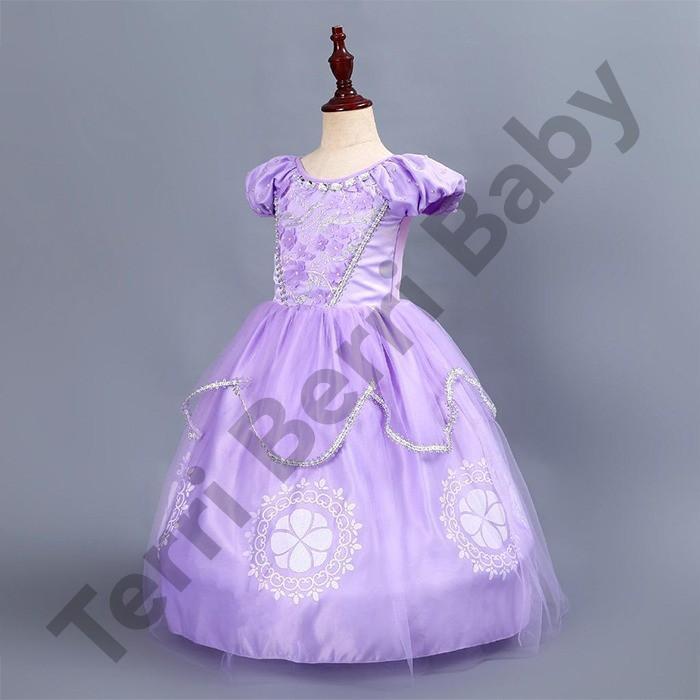 dress kostum baju princess dres princes prinses sovia sofia the first anak kostum sofia the first