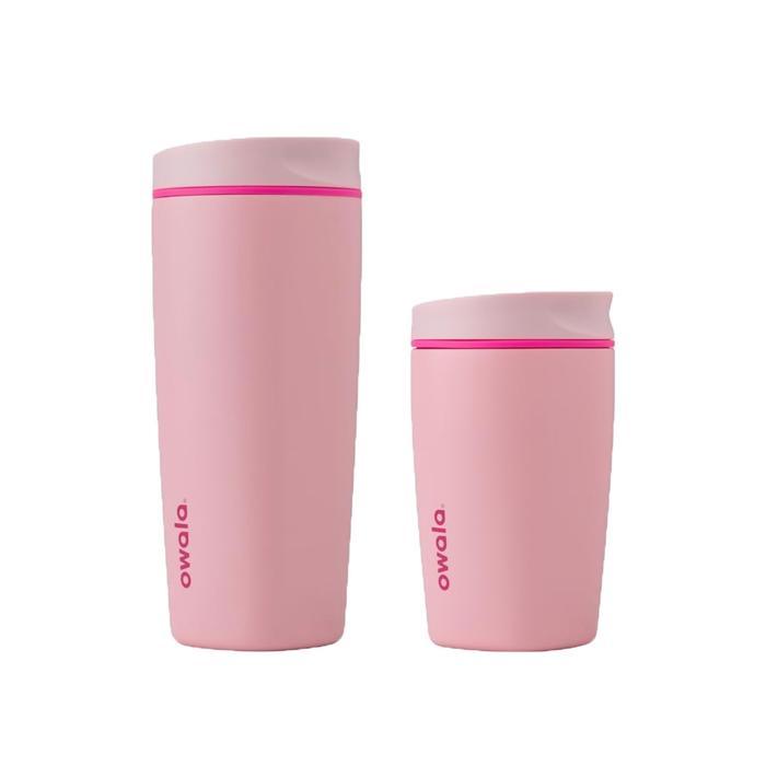 OWALA SmoothSip Slider Insulated Stainless Steel Coffee Tumbler, Reusable Iced Coffee Cup, Hot