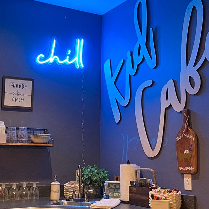 Chill Neon Sign Personalize LED Neon Sign Light for Party Home Decor Neon Sign, Bedroom Neon Sign
