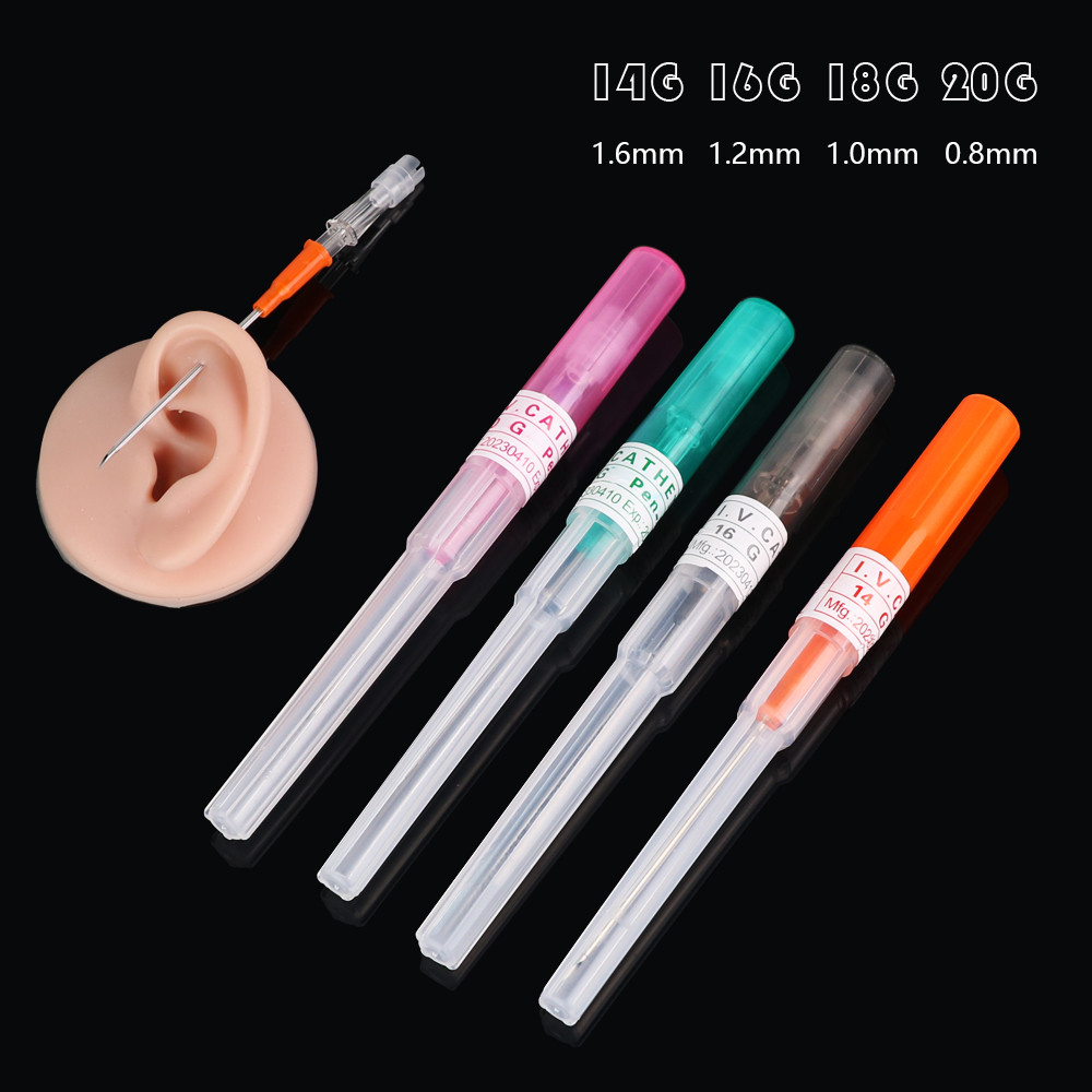 14G/16G/18G/20G Disposable Piercing Tool Sterile Puncture Needles Nose Lip Ear Eyebrow Piercing