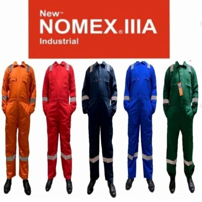 Coverall Nomex Merah Tahan Api Pekerja Industri