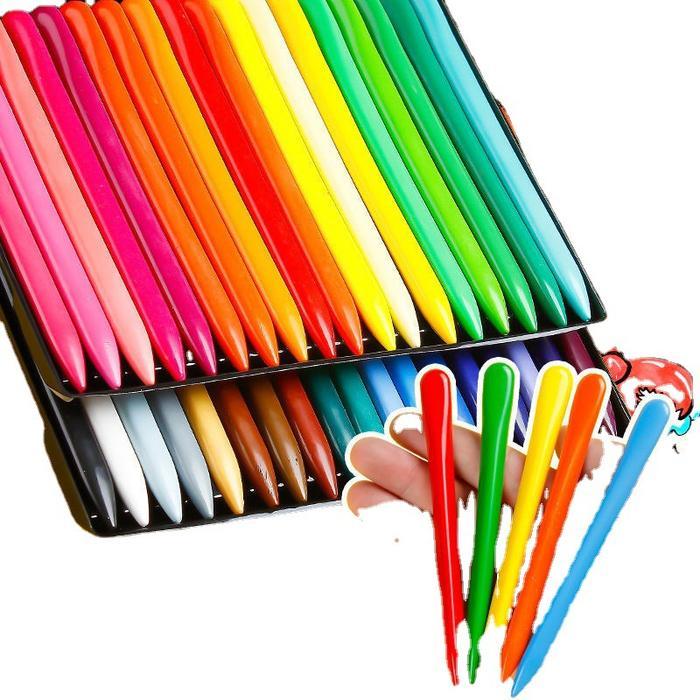 Crayon anti toxic krayon segitiga ergonomis 24 warna & 36 warna crayon