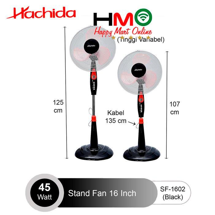 "New" Hachida Kipas Angin Berdiri 16 Inci Kaki Bulat Stand Fan 16Inch Hachida SF-1602 SF 1602