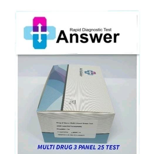 ANSWER Multi Drug 3 Parameter / Rapid Tes Narkoba 3P (AMP-MOP-THC) ANSWER