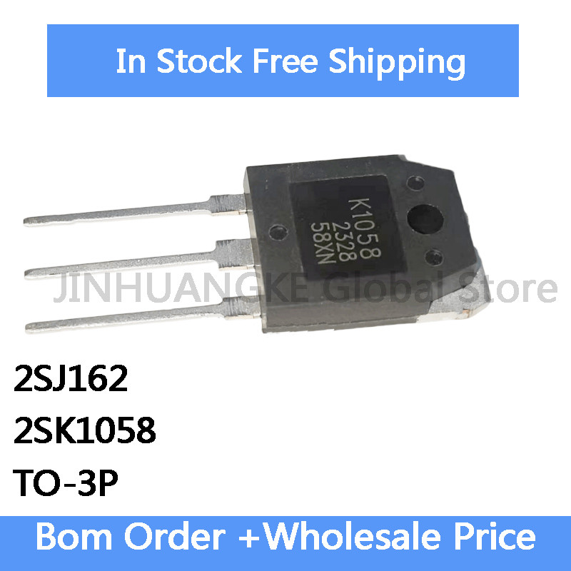 5Pcs 2SJ162 J162 2SK1058 K1058 TO-3P Audio Transistor IC In Stock Wholesale