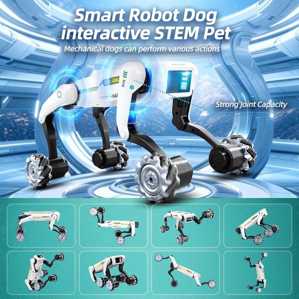 Electric RC Intelligent Robot Dog With Clip & Shoot Multifunction RC Mechanical Dog Voice