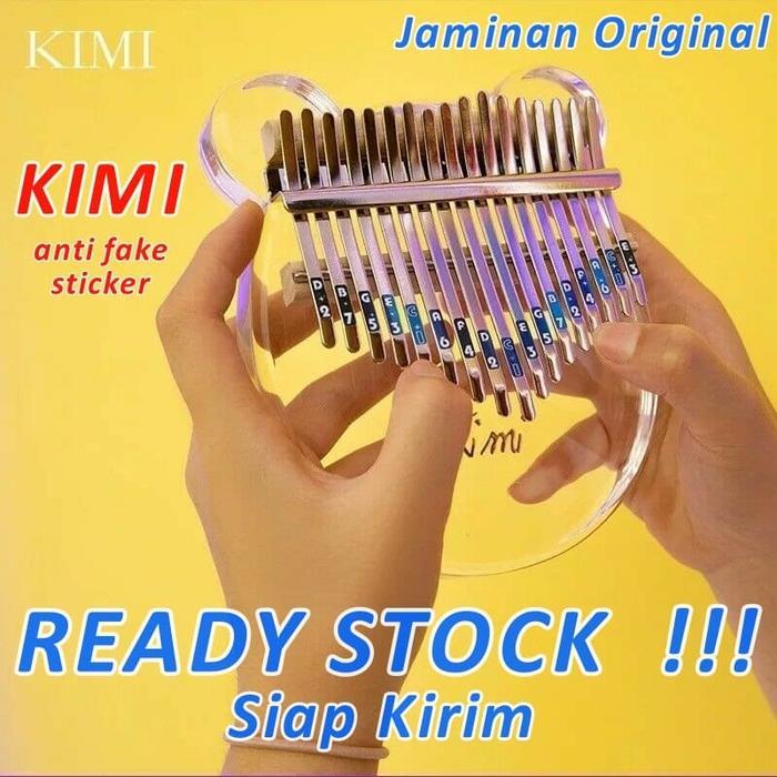 KIMI Kalimba 17 Keys Akrilik Kalimba Mbira Acrylic Hardcase Original
