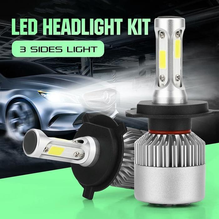 Lampu Utama H4 High Low Led Cob Tripleside Korean Led 5000 Lm