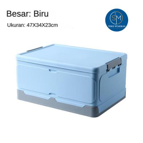 Kotak Lipat Kontainer Plastik Besar Big Container Storage Box Starmas Mainan Pakaian - Biru Muda