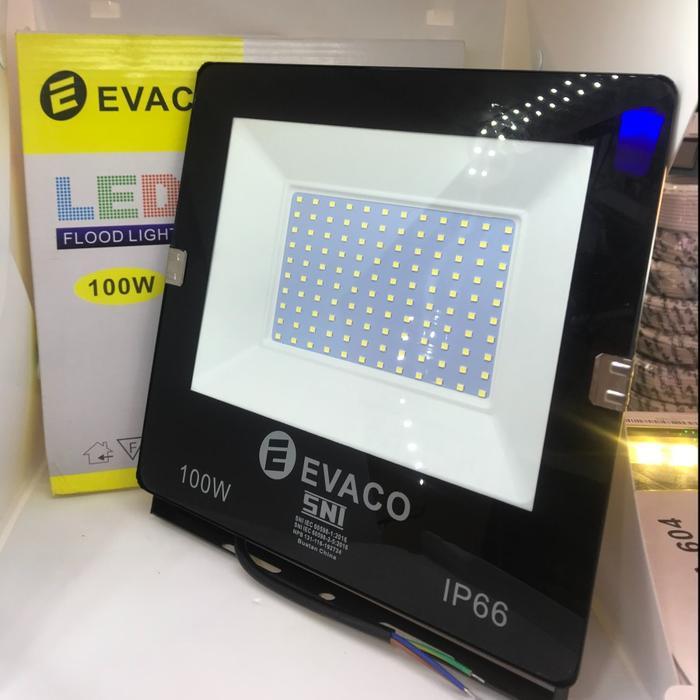 LAMPU SOROT LED / TEMBAK 100 WATT 100W 100WATT EVACO IP66 - Putih