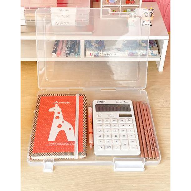 Kotak Folder Buku Alat Tulis Map Kertas A4 A5 Clear Plastic File Box Terlaris