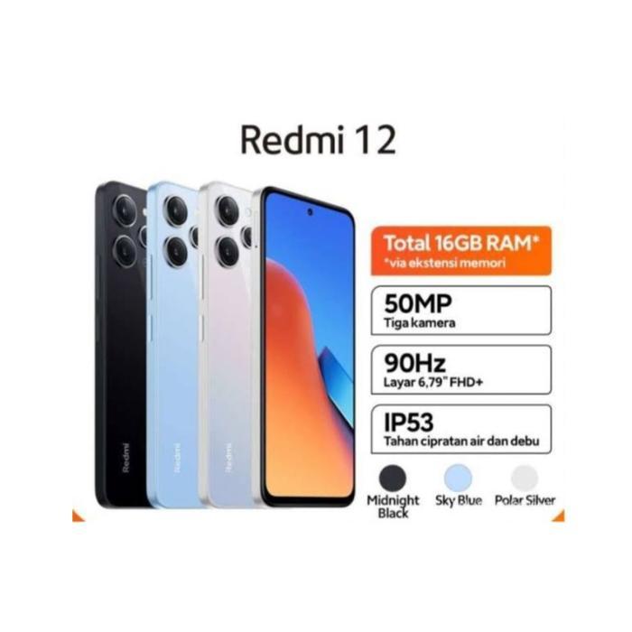Promo Hp Xiaomi Redmi 12 8/128 Gb - Redmi 12 Ram 8Gb Rom 128Gb Garansi Resmi Terlaris
