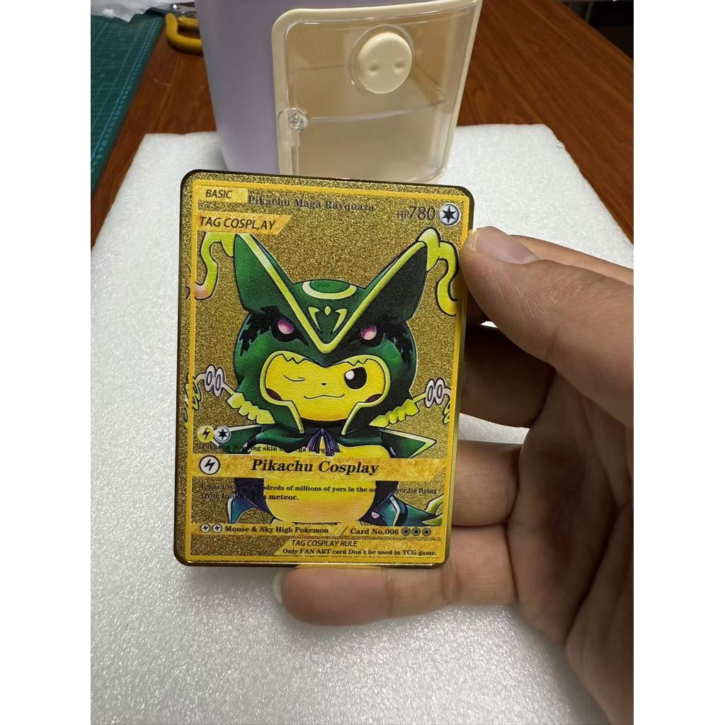 Pokemon Metal Card 10000 Points Arceus Charizard Super Card Golden Spanish Mewtwo Vmax GX EX Anime