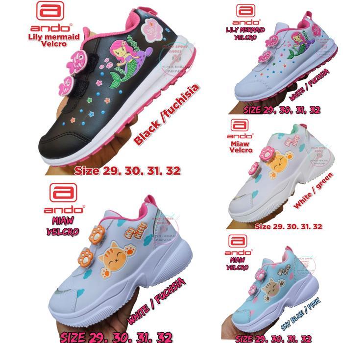 BIG SALE ANDO LILY MERMAID PEREKAT / ANDO MIAW PEREKAT ANAK KECIL PEREMPUAN - SEPATU ANAK PEREMPUAN