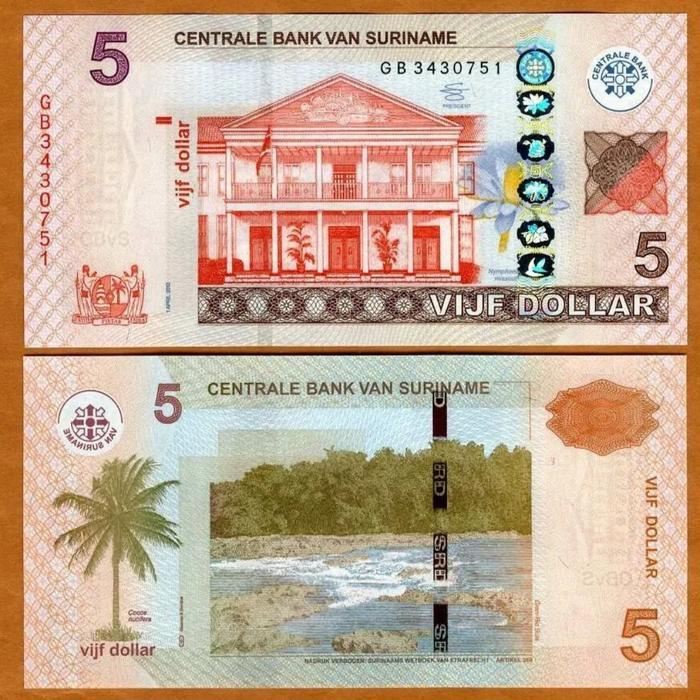 Suriname 5 Dollars 2012, Prefix.