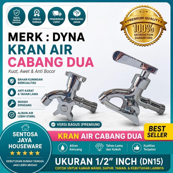 KRAN CABANG SHOWER STAINLESS PREMIUM / KRAN SHOWER DUA / KRAN AIR CABANG DUA PREMIUM