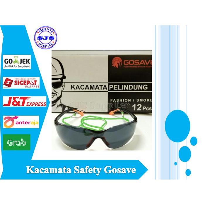 ` Kacamata Safety Fashion Kacamata Safety Proyek Gosave + Tali Kacamata