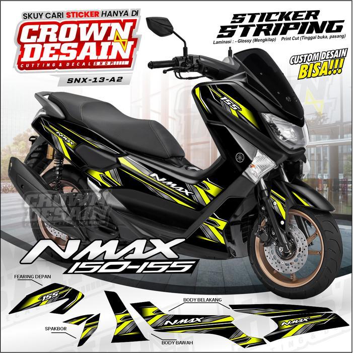 Striping Nmax 155 Old Desain Minimalis Stiker Semifull Body Yamaha NMAX 155 Old Variasi Warna - SNX