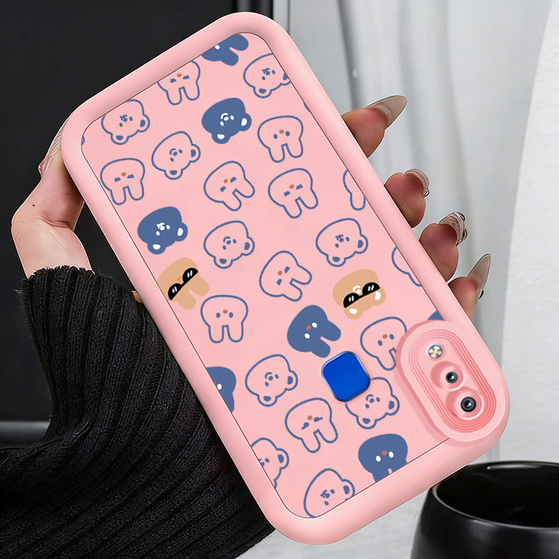 Casing Hp untuk VIVO Y91 Y91i Y93 Y93s Y95 Case Little bunny fully stamped Kasing silikon Cesing Sof